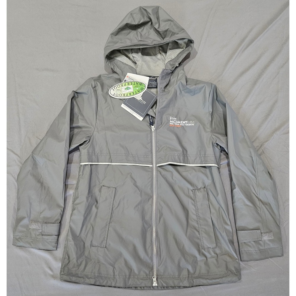 Charles River Apparel Rain Jacket Womens Small Grey New Waterproof Reflective